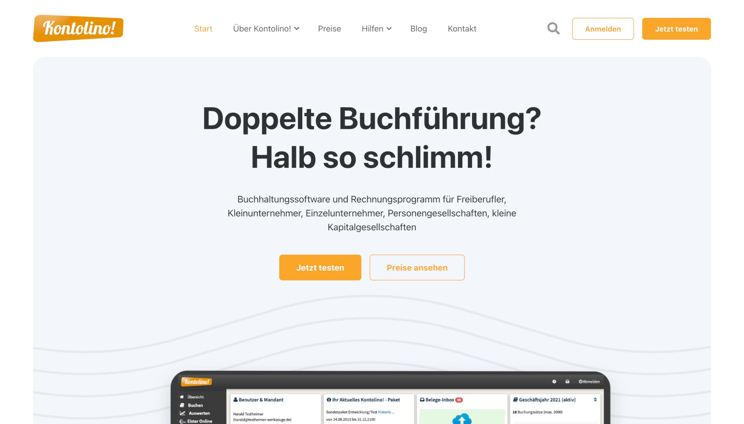 Online Buchhaltung Kontolino