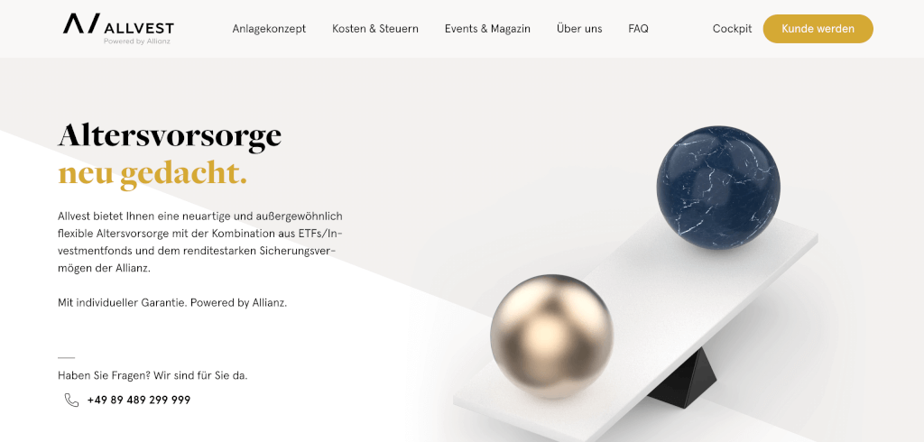 Digitale Altersvorsorge Allvest