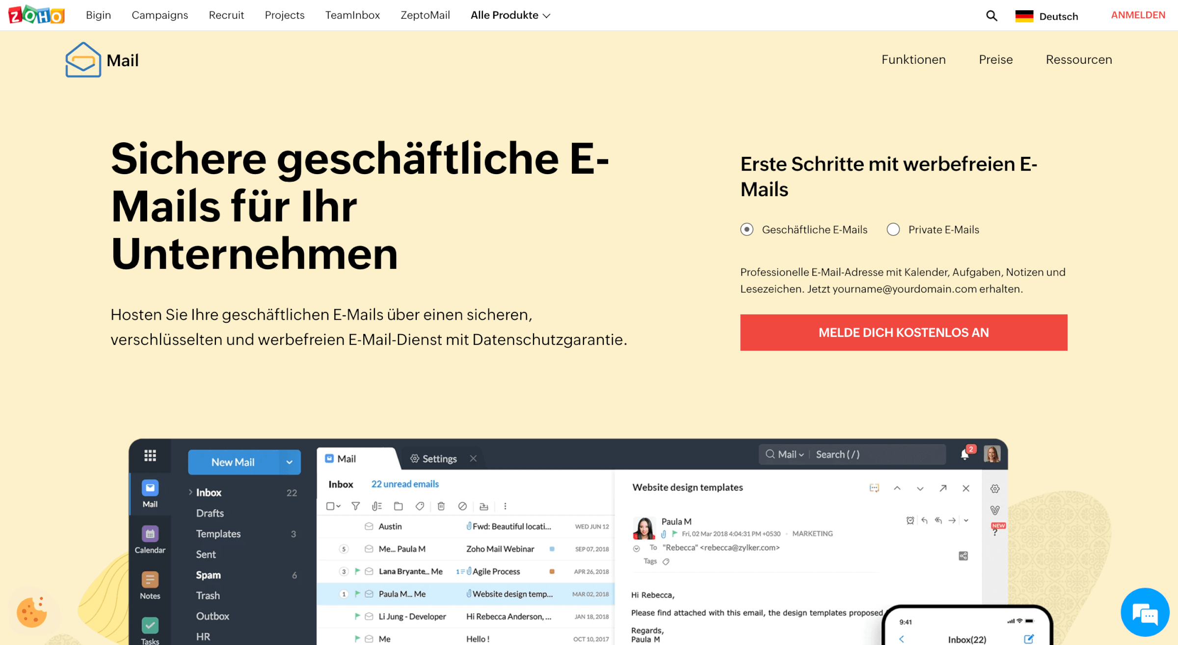 E Mail Verschluesselung Zoho Mail