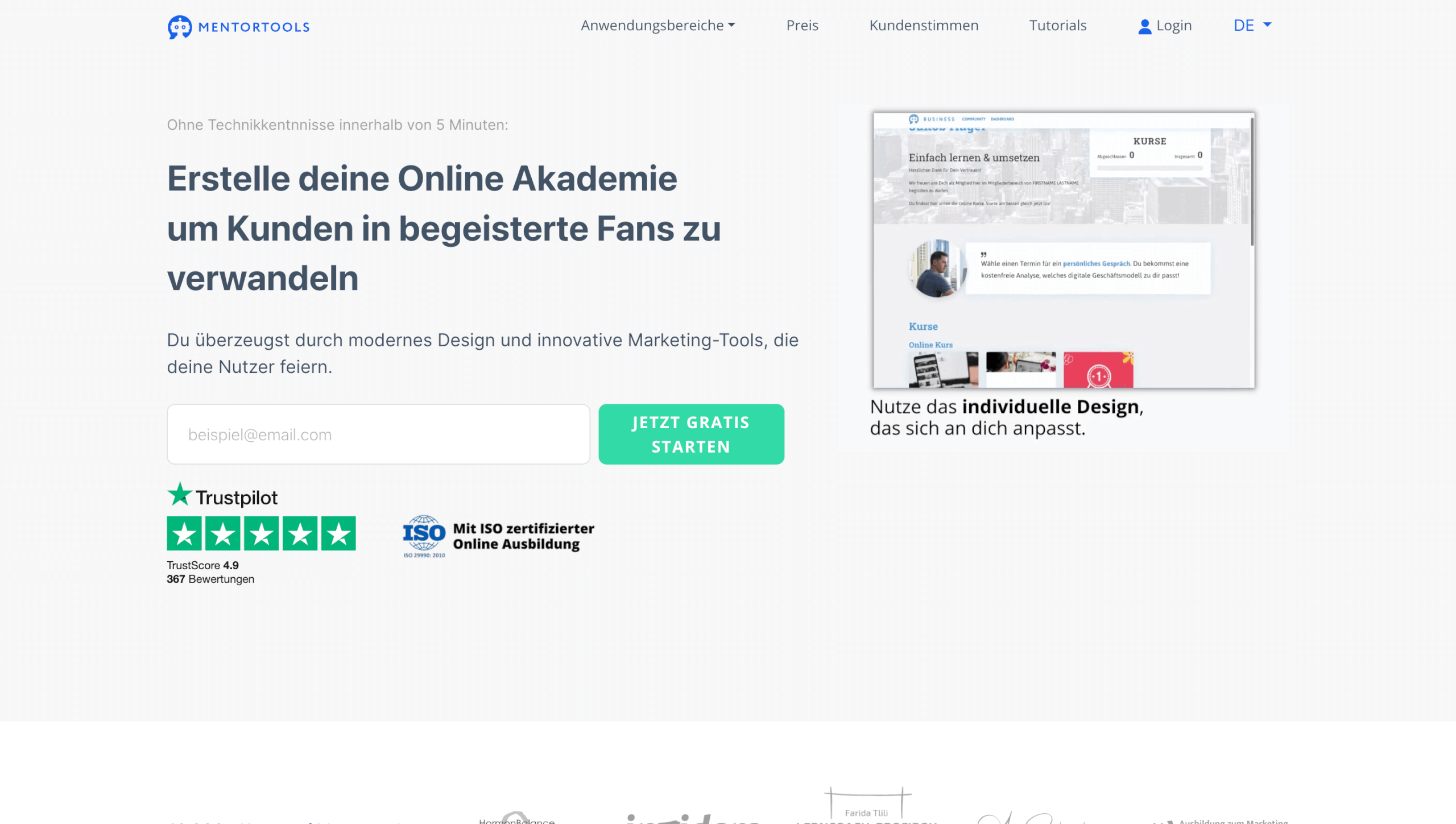 Online Kurs Plattform Mentortools