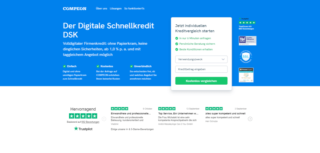 firmenkredit online compeon