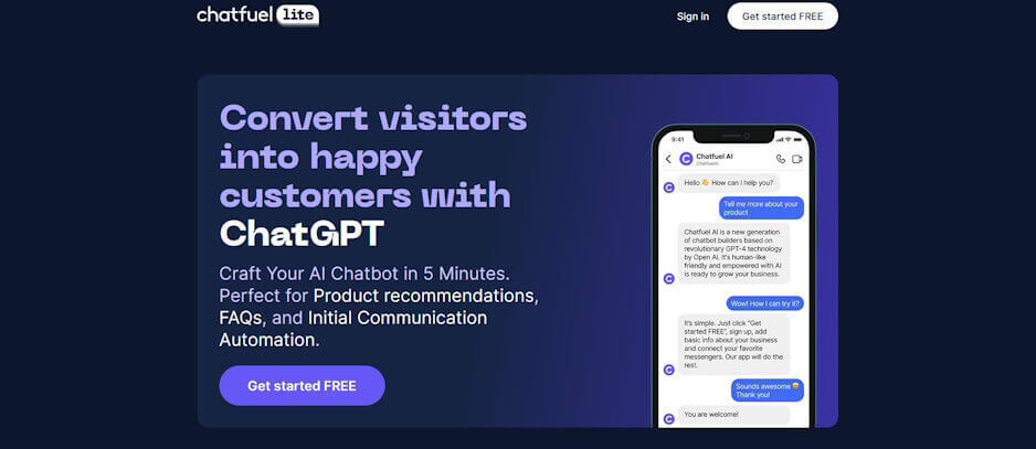 ki chatbots Chatfuel