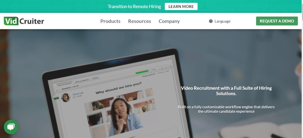 Video Interview Bewerbung VidCruiter