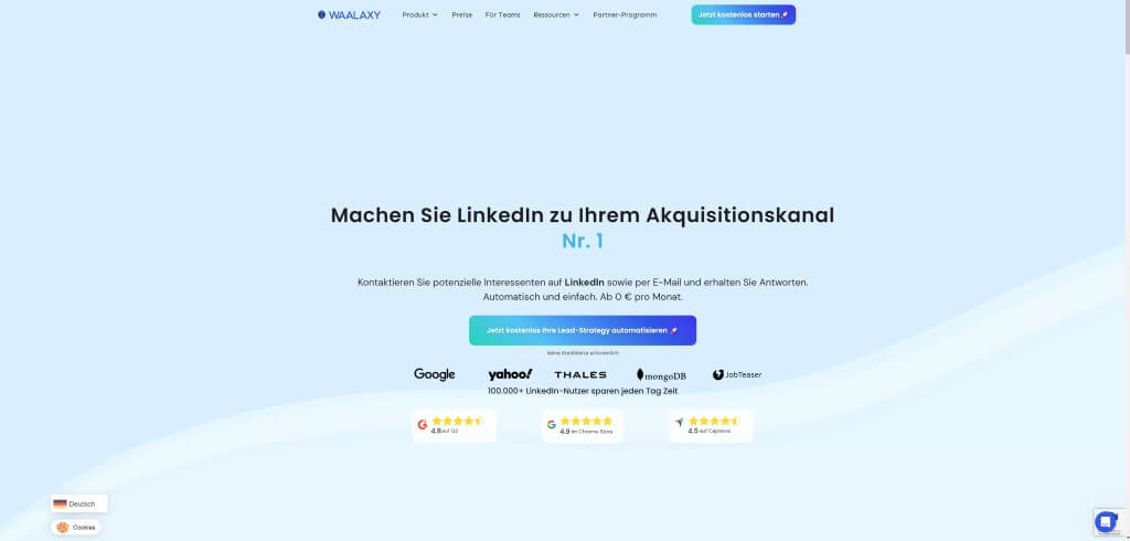 LinkedIn Automation Tools waalaxy