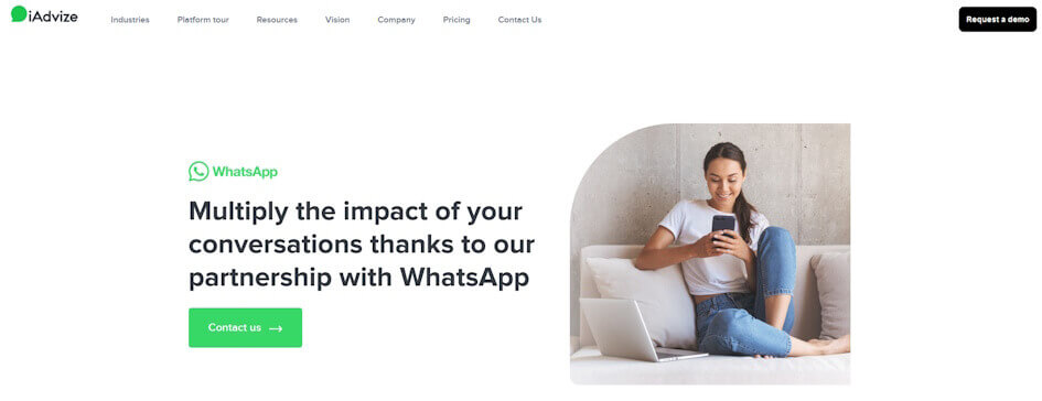whatsapp business api iAdvize