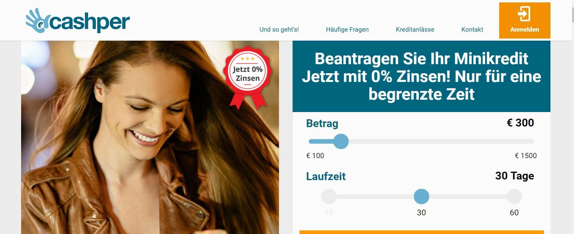 Kleinkredit online Cashper