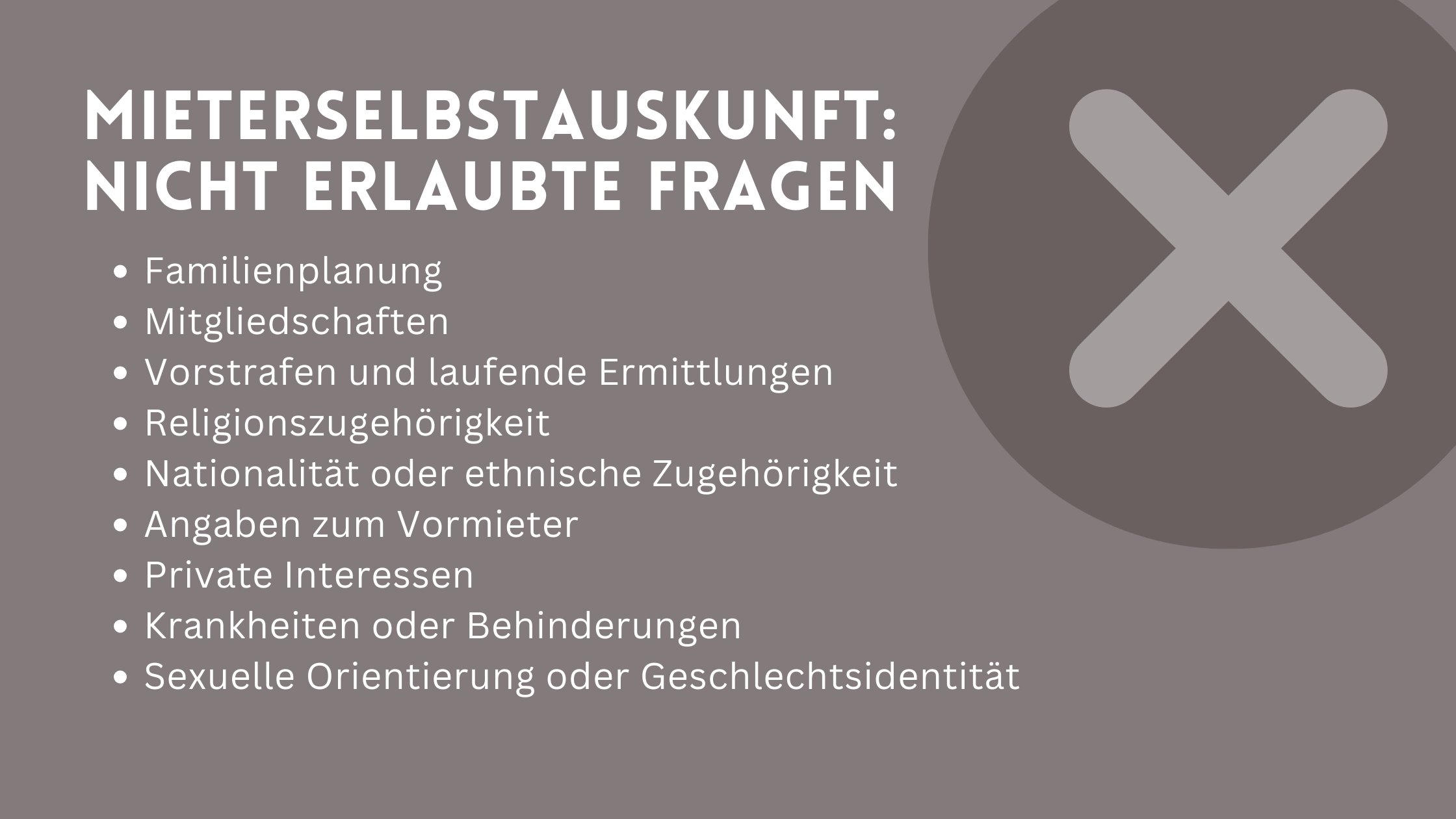 Mieterselbstauskunft digital ausfuellen Nicht erlaubte Fragen