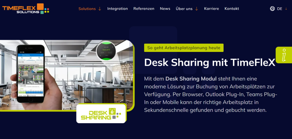 desk sharing software vergleich timeflex
