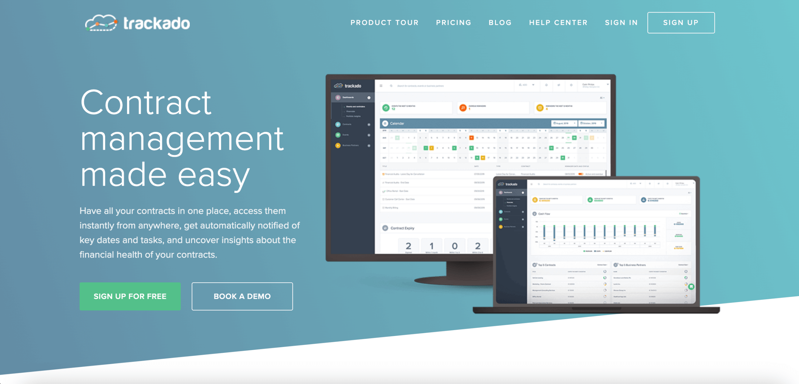 Die beste digitale Vertragsmanagement Software Anbieter Trackado