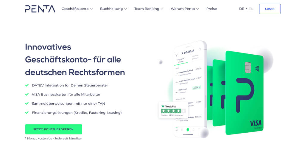 Penta Innovatives Firmenkonto Jetzt eroeffnen Fintech Tech Digital affin Artikel