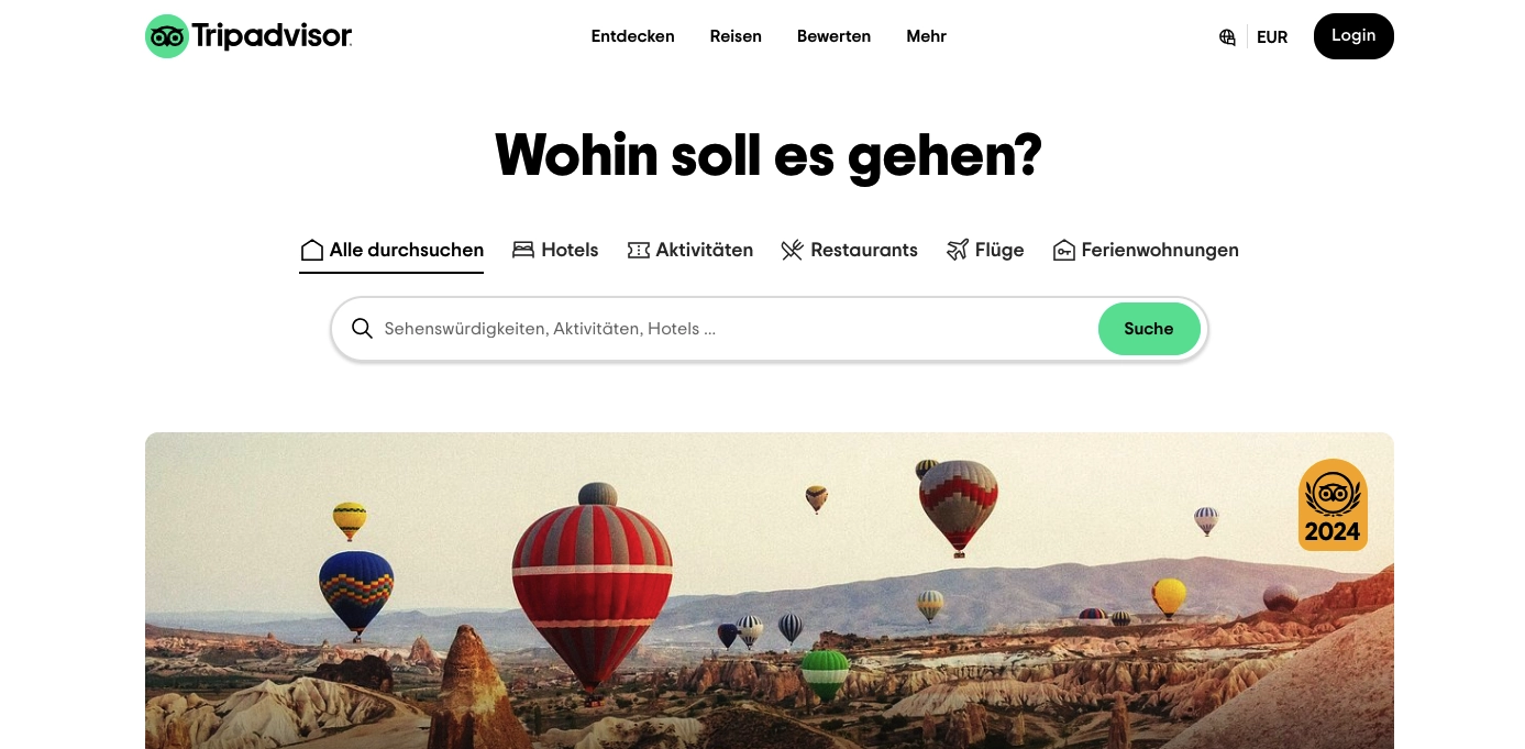 Bewertungen sammeln Anbieter Tripadvisor