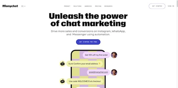 Manychat für Instagram, WhatsApp und Messenger