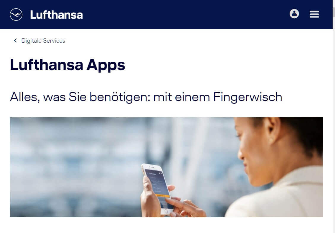 Check in App Lufthansa 1