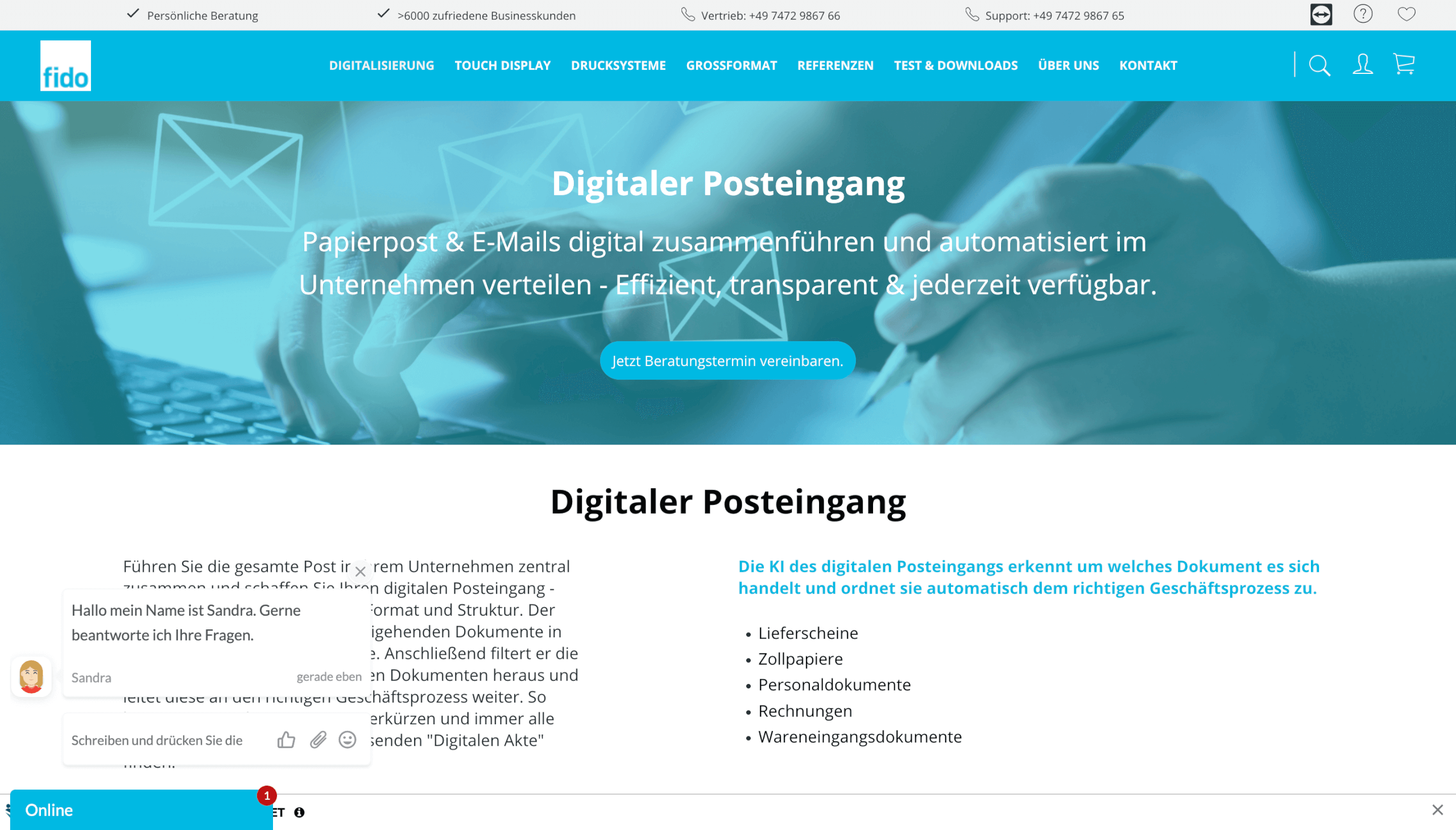 Digitale Poststelle fido