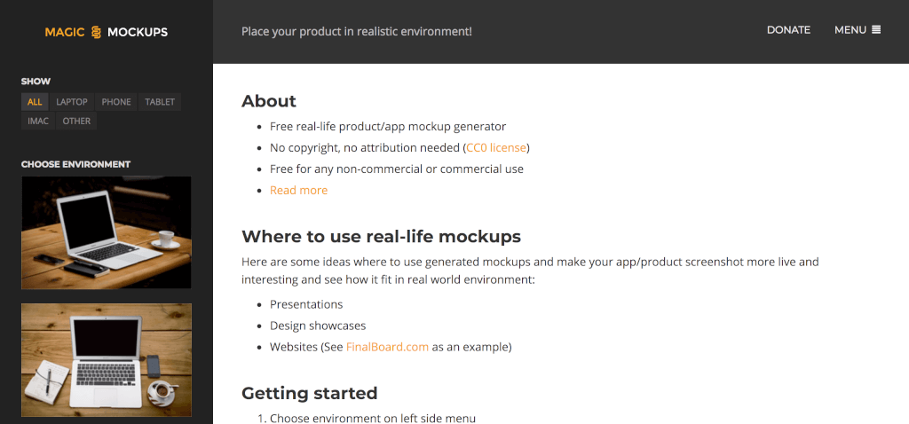 Mockups erstellen Magic Mockups