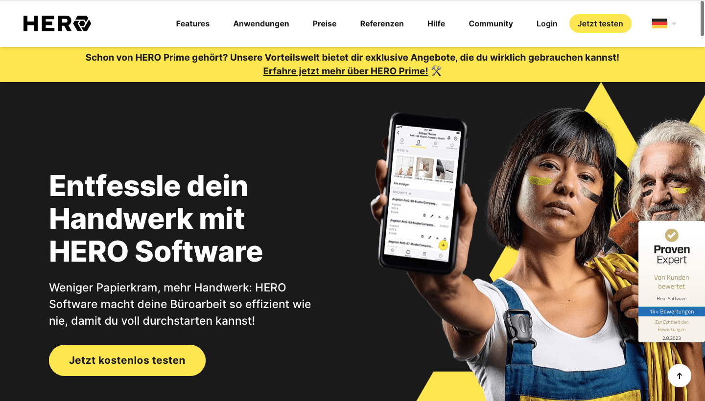 Bausoftware Vergleich Anbieter HERO