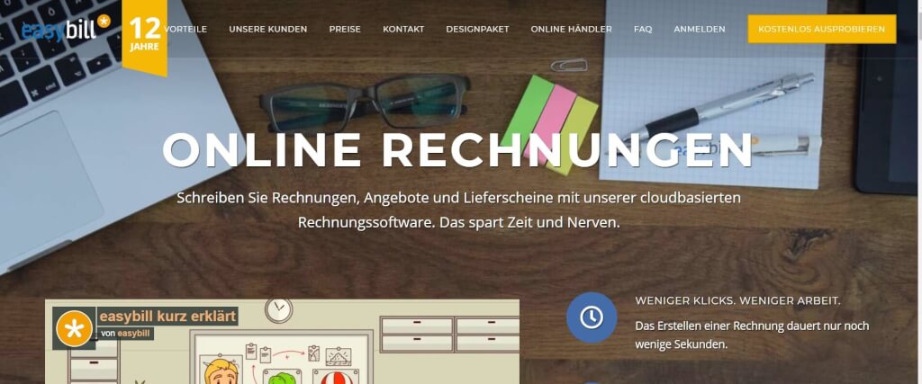 Rechnungsprogramm Selbstaendige easybill