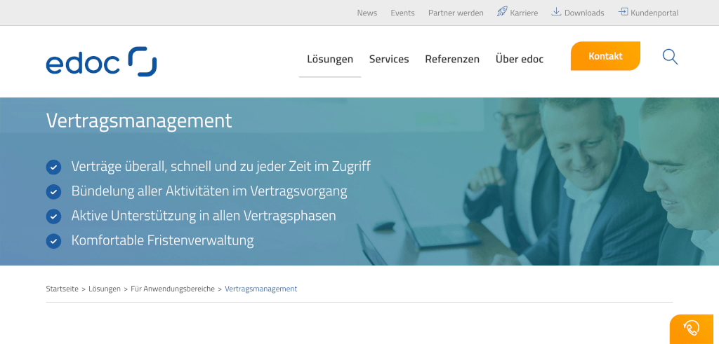 Digitales Vertragsmanagement edoc