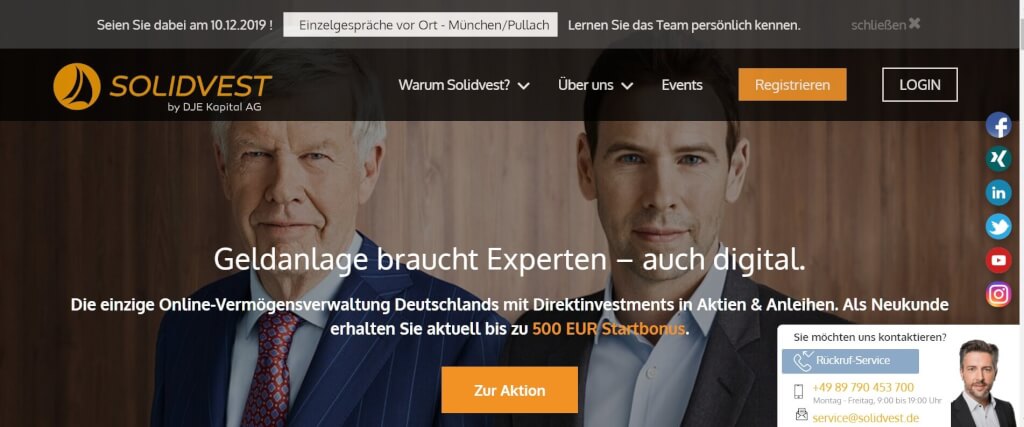 Digitale Vermoegensverwaltung Solidvest