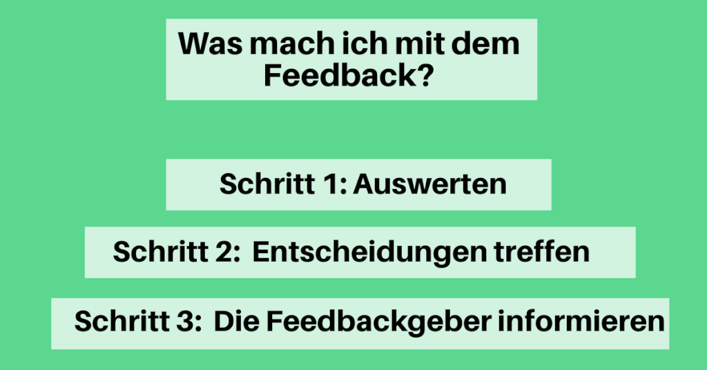 Was mach ich mit dem Feedback