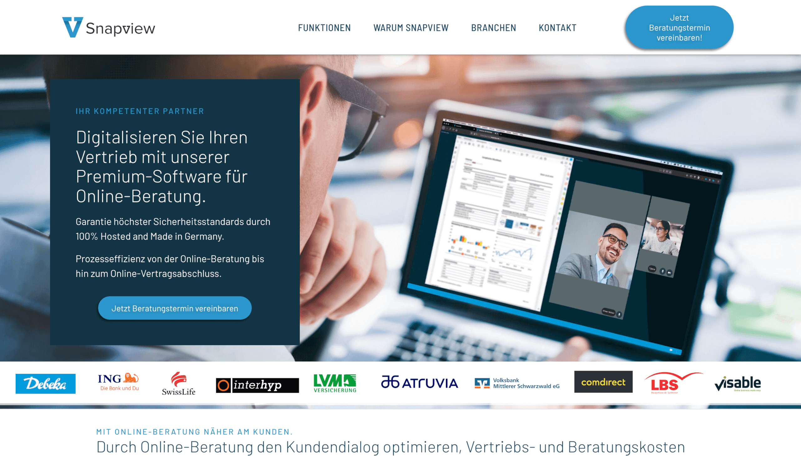Videoberatung Software Snapview