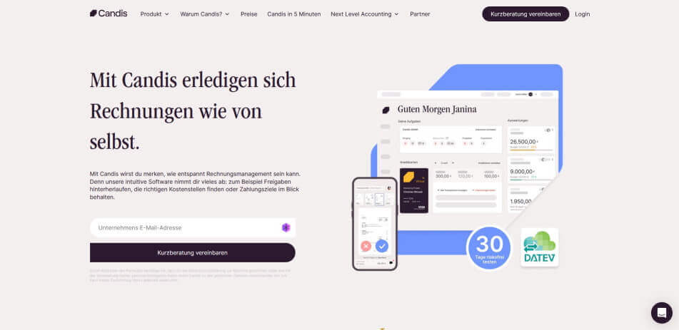 rechnungseingang digitalisieren candis