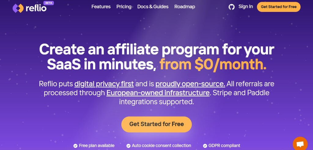Affiliate Marketing Software Reflio