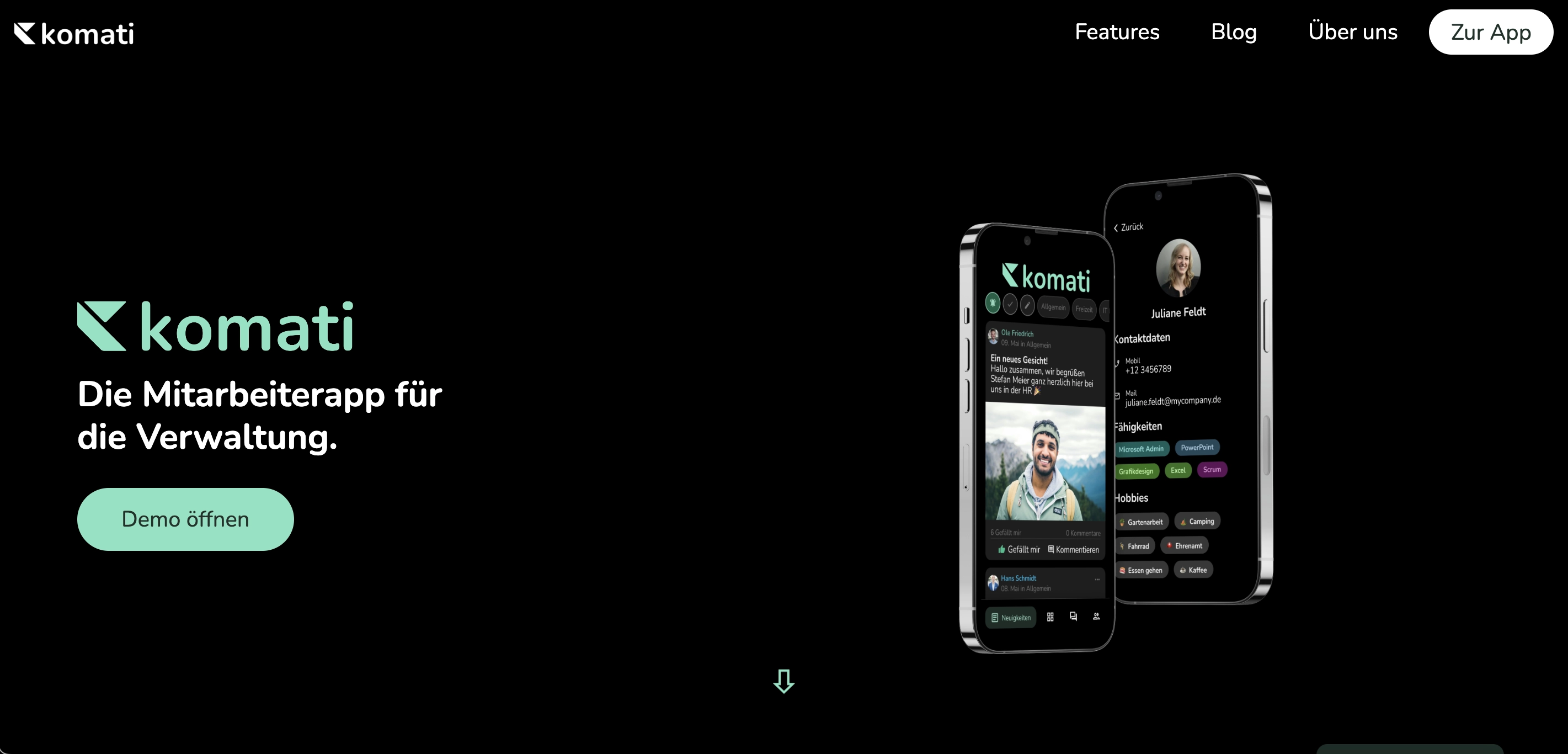 Mitarbeiter App Anbieter komati