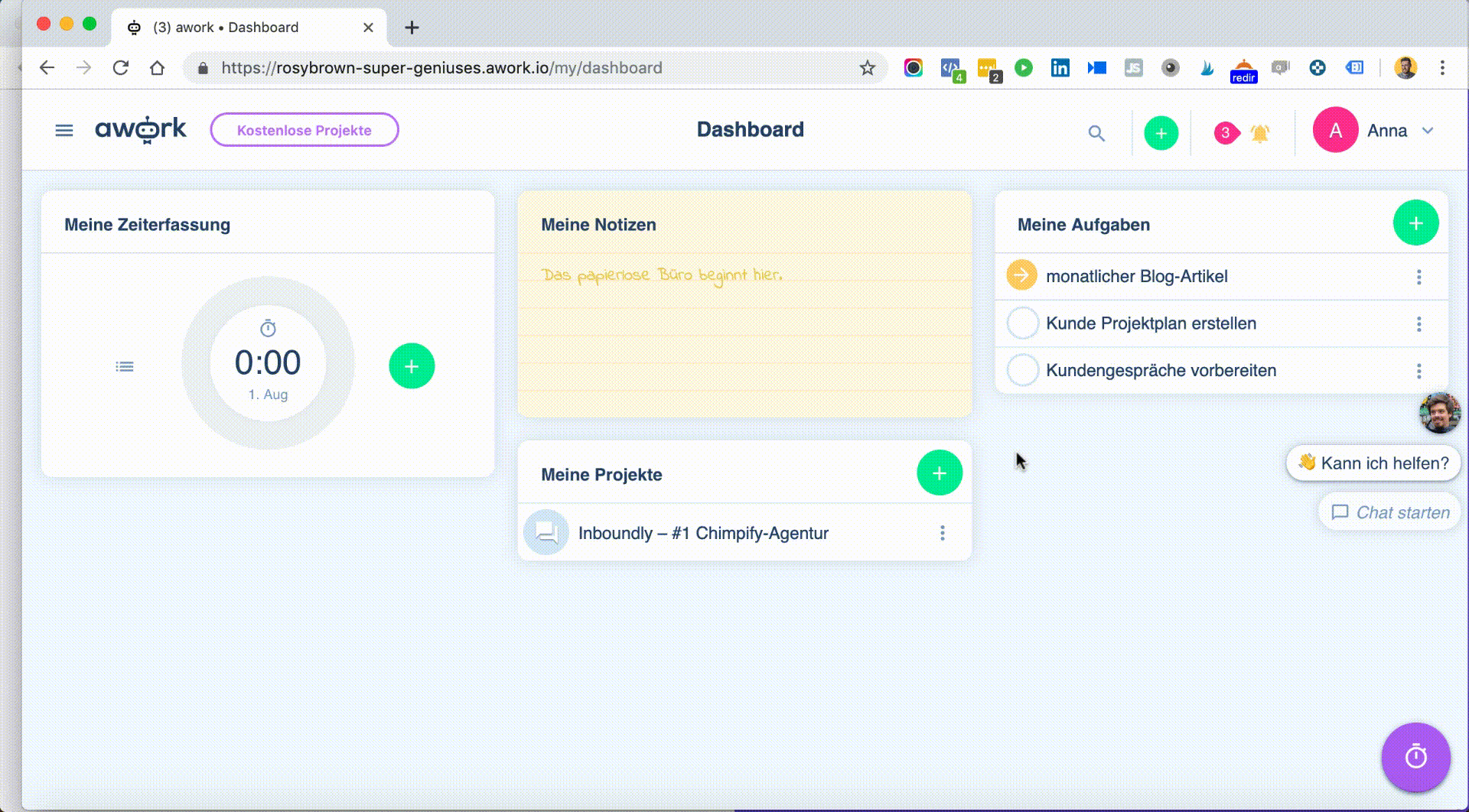 awork smarte Benachrichtigungen