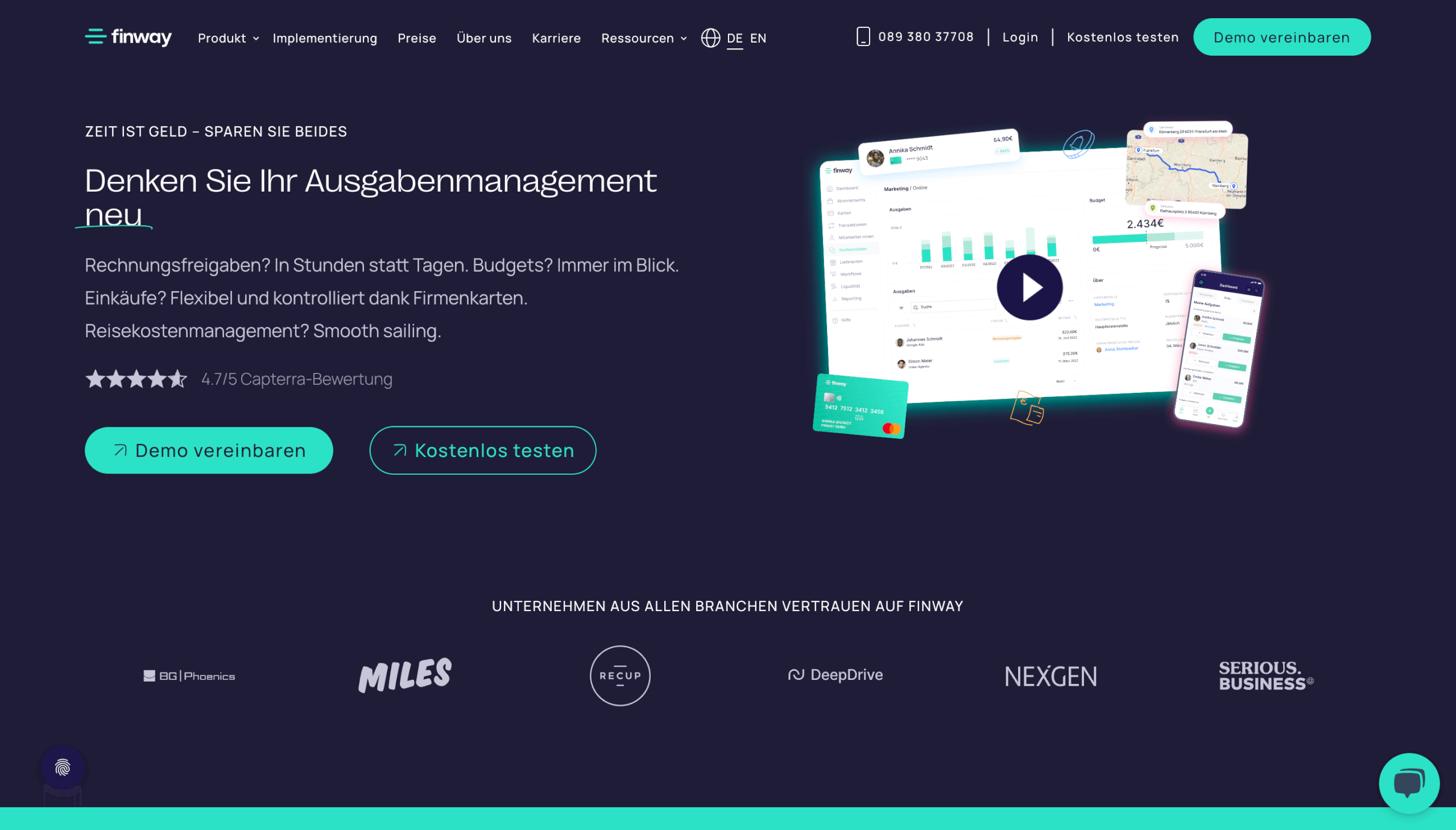 Virtuelle Karten fuer das Media Buying auf Facebook finway
