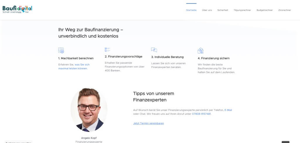 immobilienfinanzierung online baufi