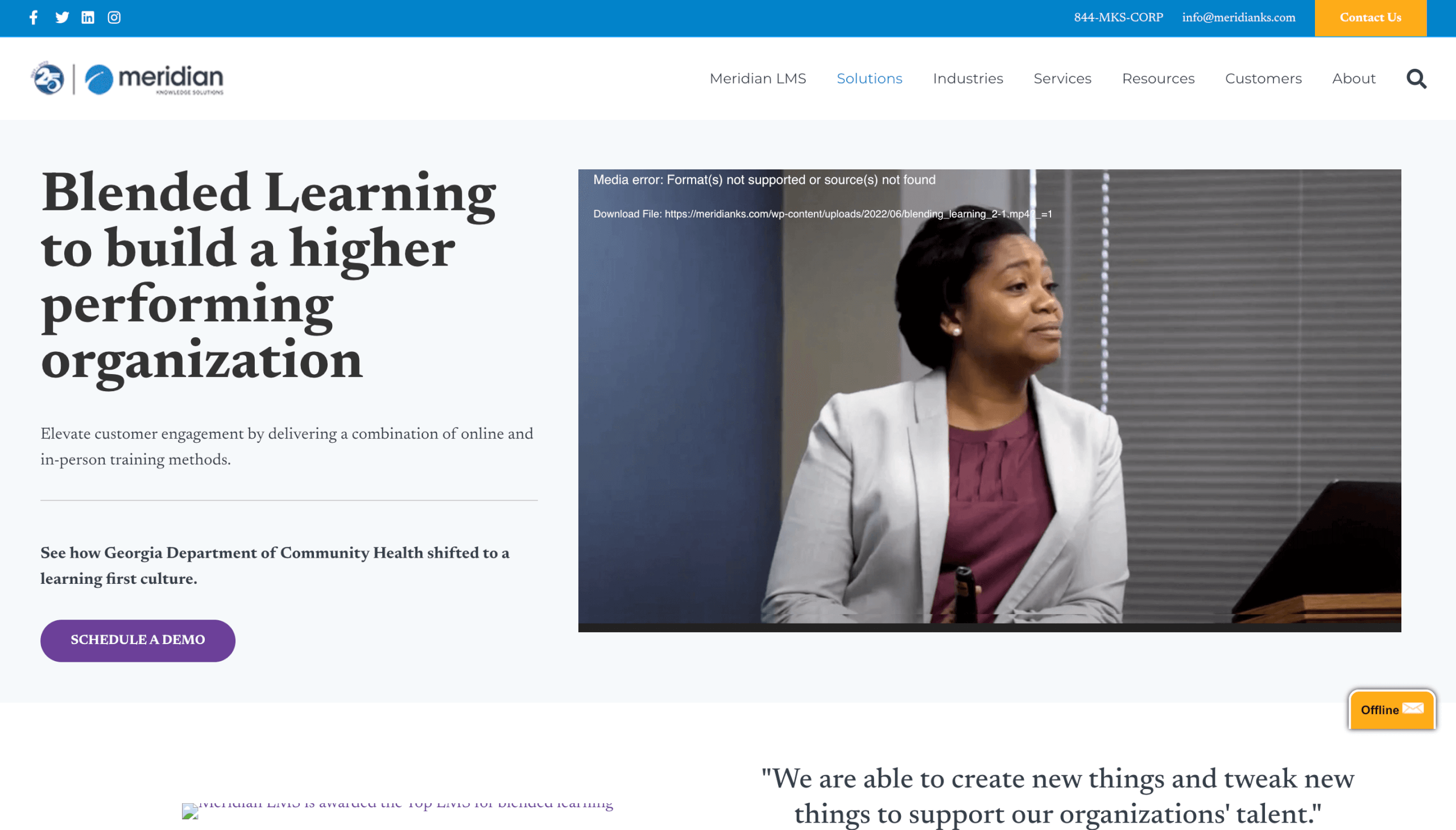 Blended Learning Software Meridian