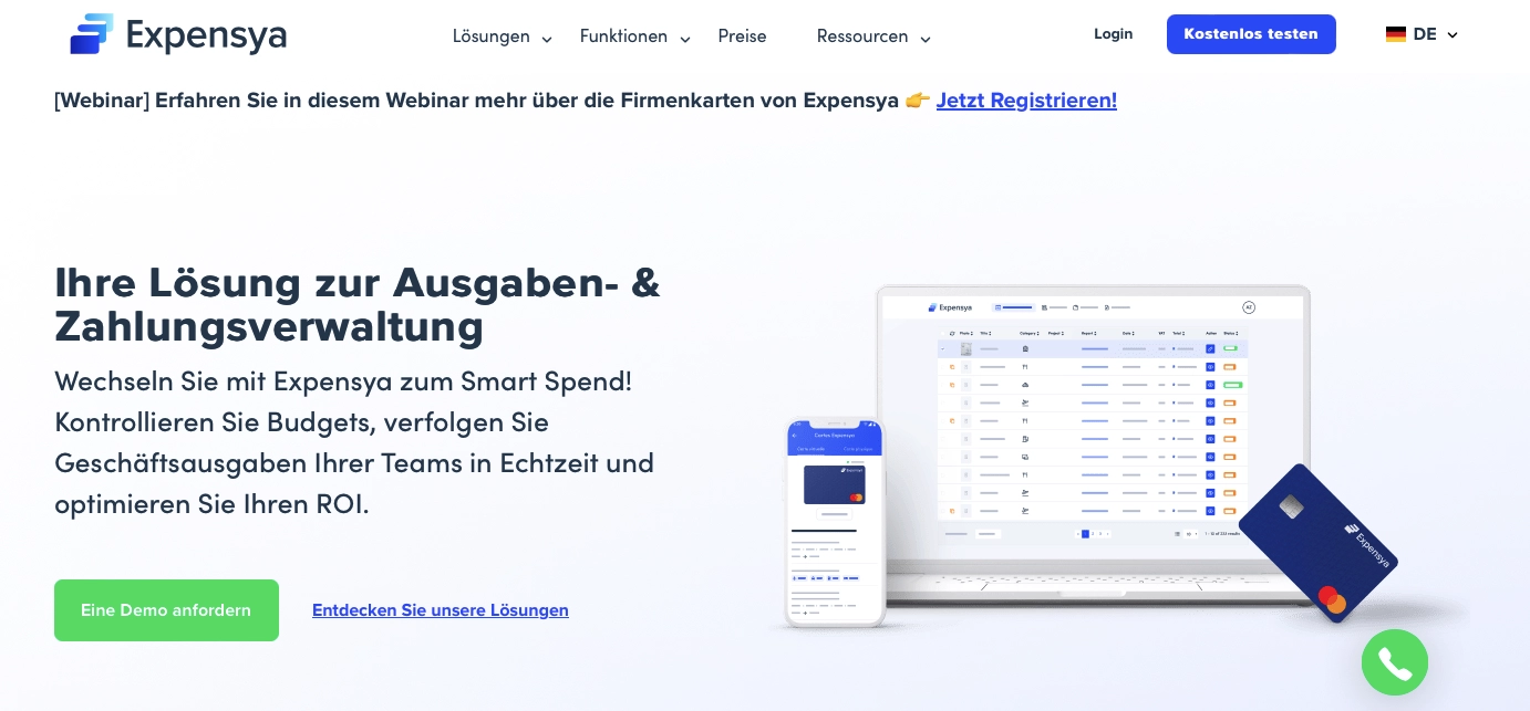 Digitale Spesenabrechnung Anbieter Expensya