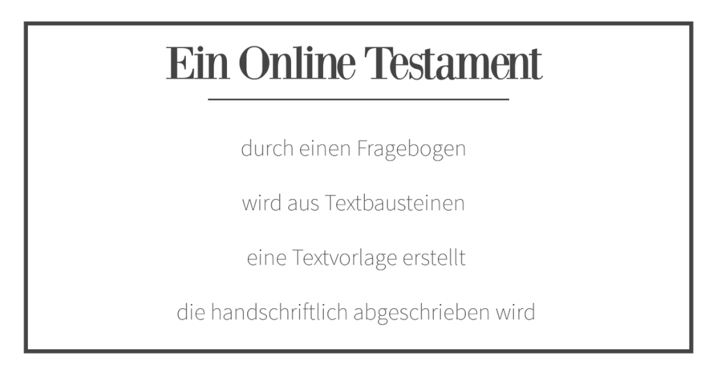 Ein Online Testament 1