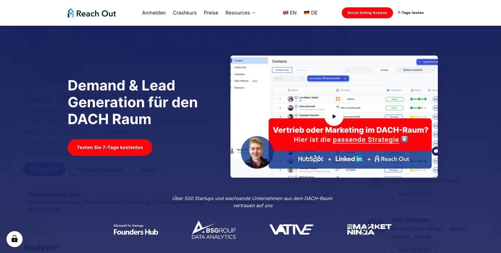ReachOut App LinkedIn Automation Tool Digital Affin 1