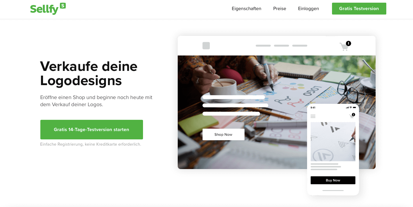 Digitale Produkte Ideen Screenshot Sellfy