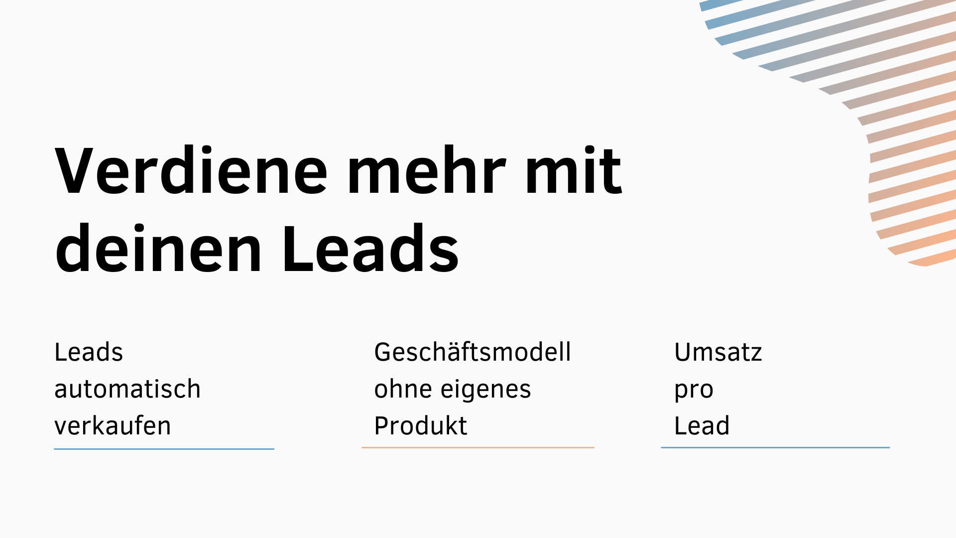 Geld verdienen mit Leads