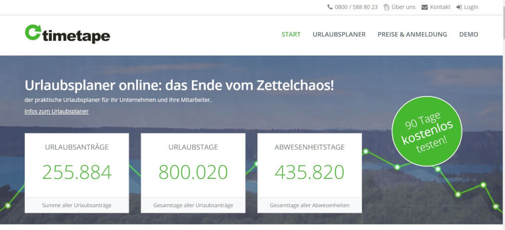 Digitale Urlaubsverwaltung timetape