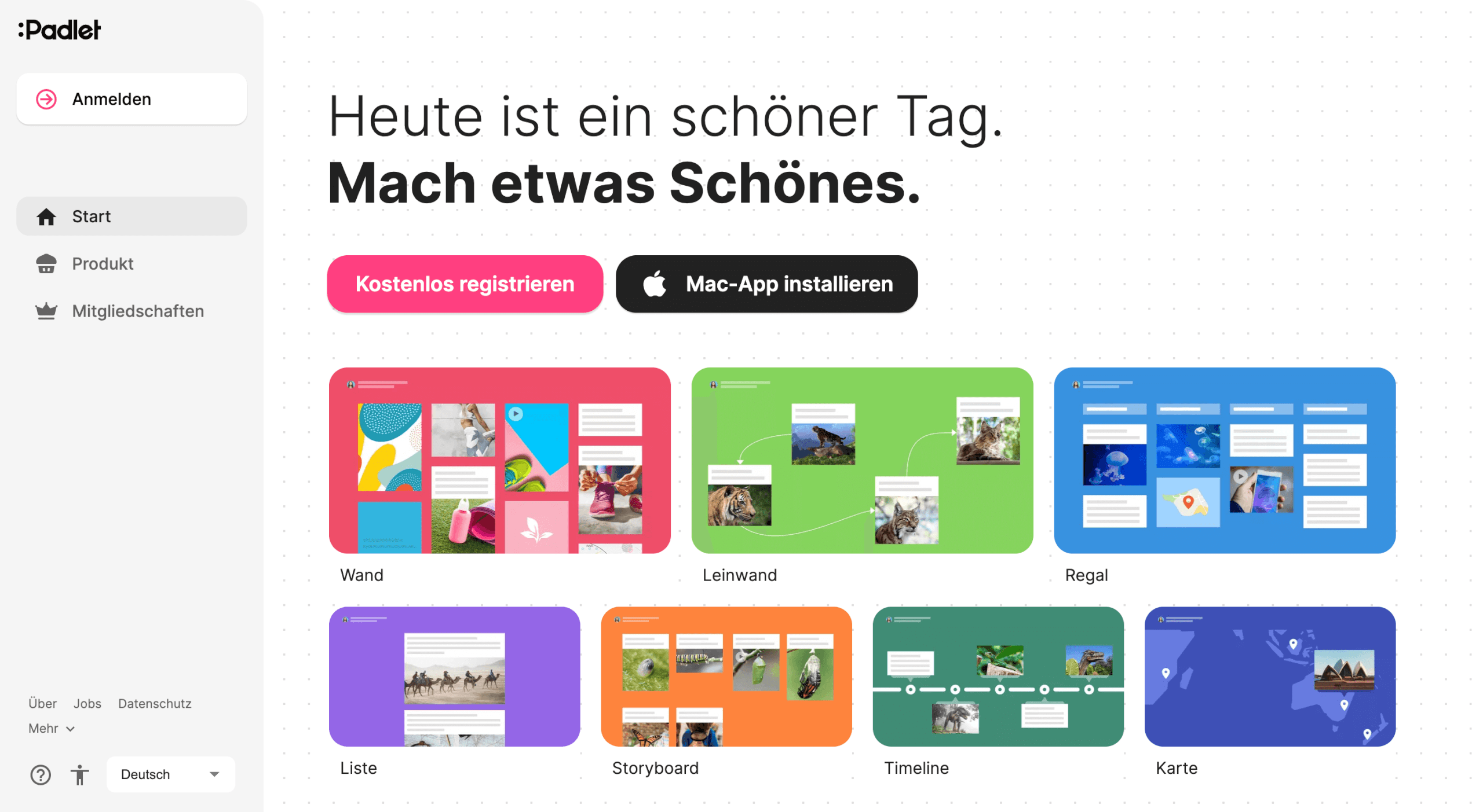Online Meetings moderieren Padlet