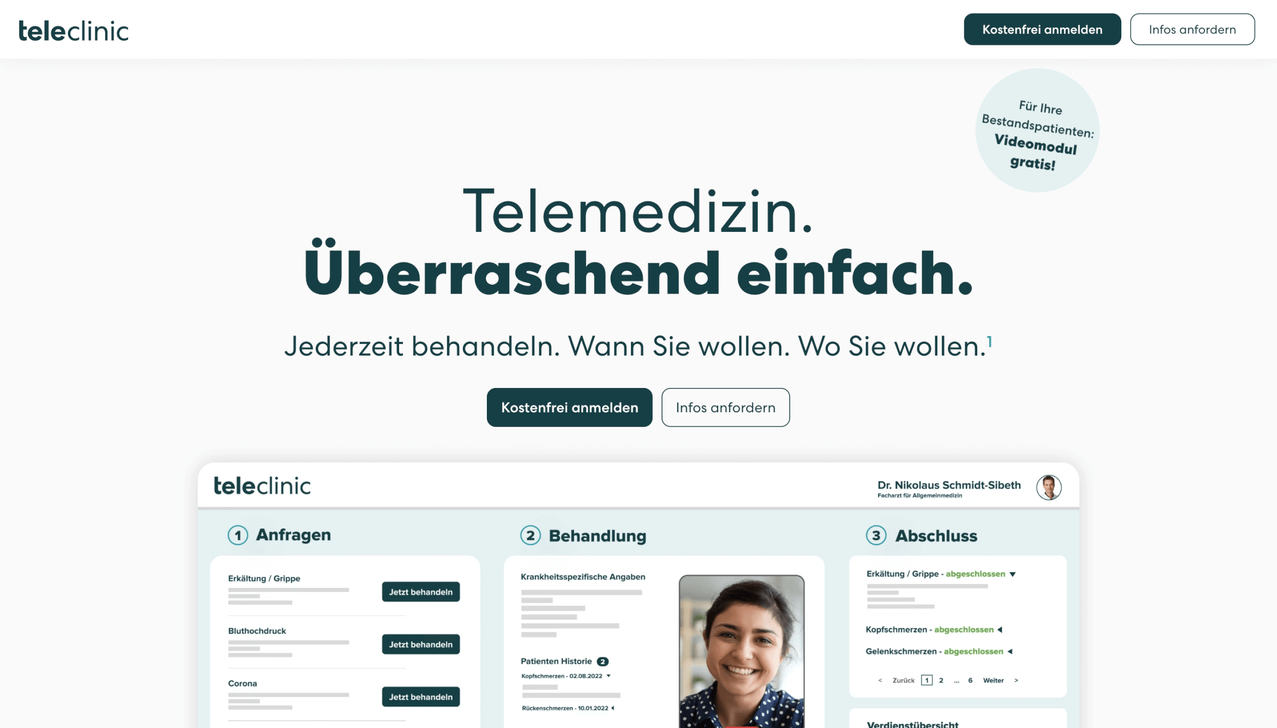 Videosprechstunde Software TeleClinic