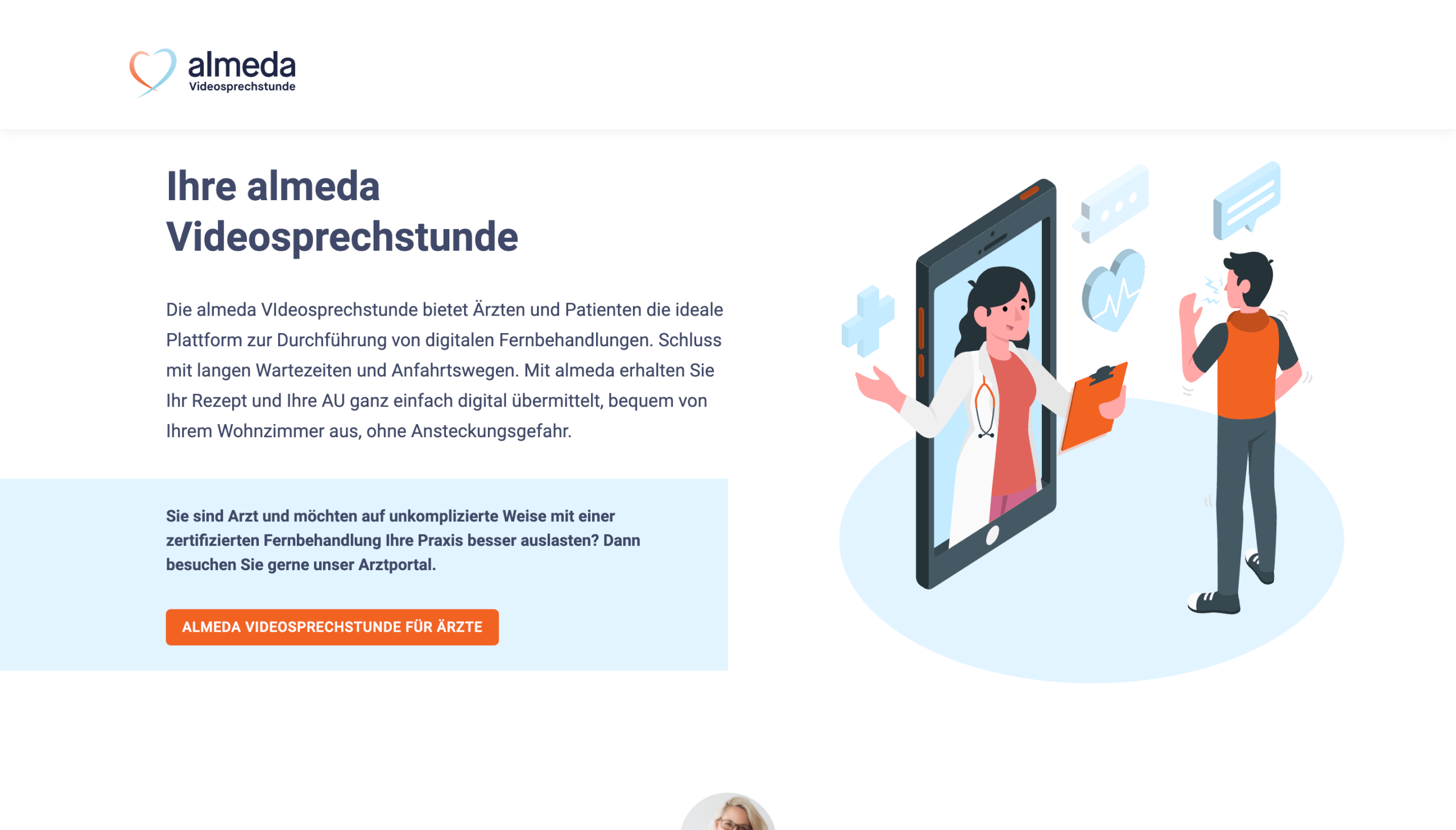 Videosprechstunde Software almeda
