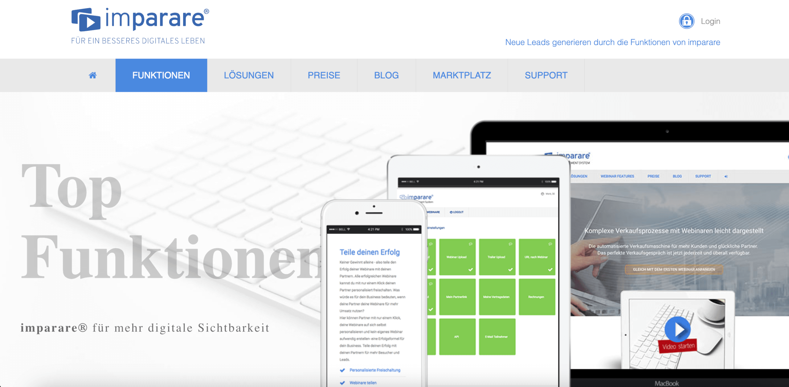 Automatisierte Webinare Anbieter imparare