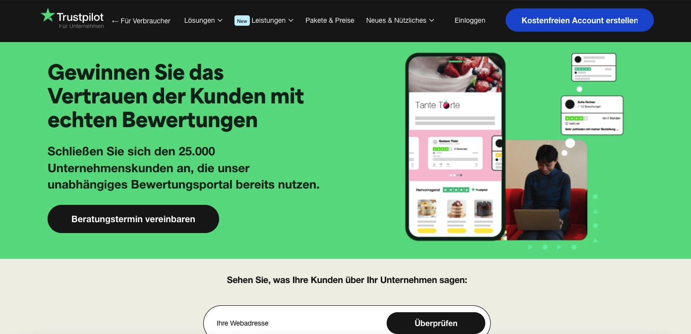 Review Management Software Anbieter Trustpilot