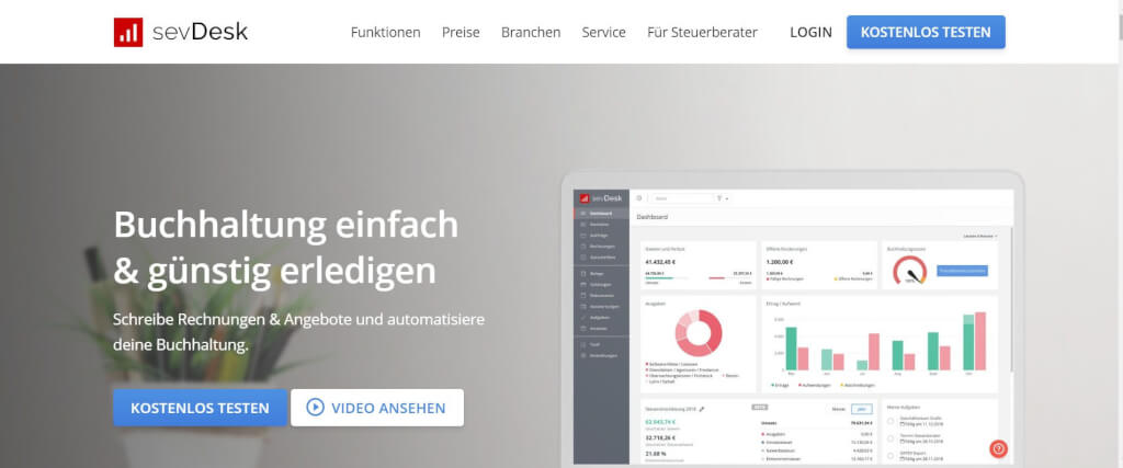 Rechnungsprogramm Selbstaendige sevDesk