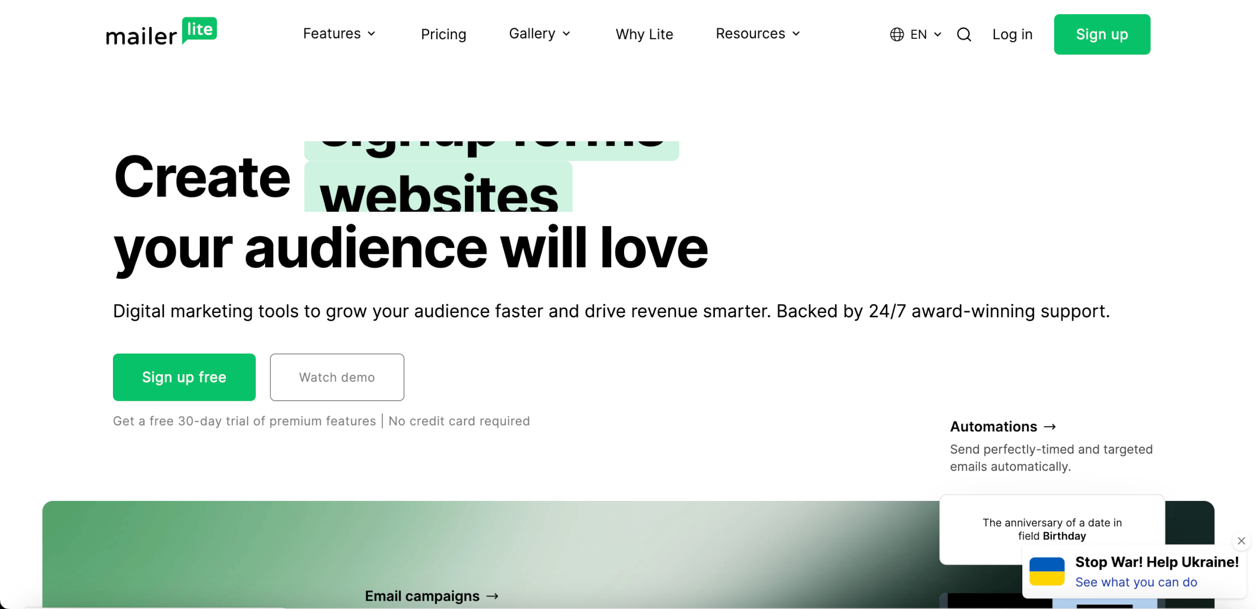 Beste E Mail Marketing Software Mailerlite