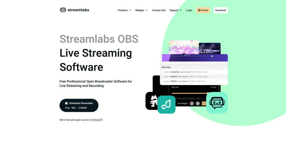 beste live streaming software kostenlos streamlabs obs