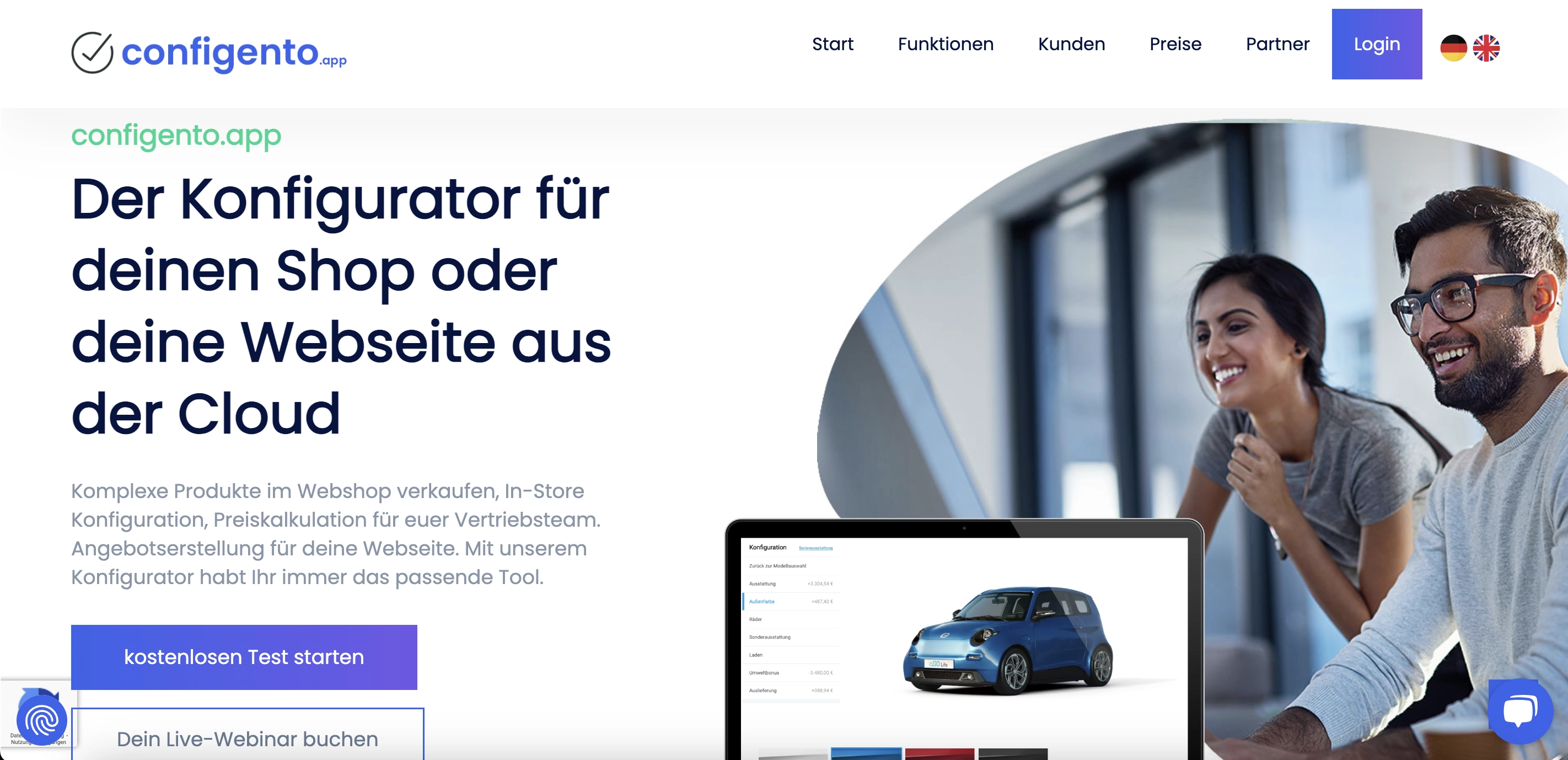 Produktkonfigurator Software Anbieter justselling configento