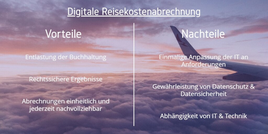 Reisekostenabrechnung digitalisieren Vorteile Nachteile