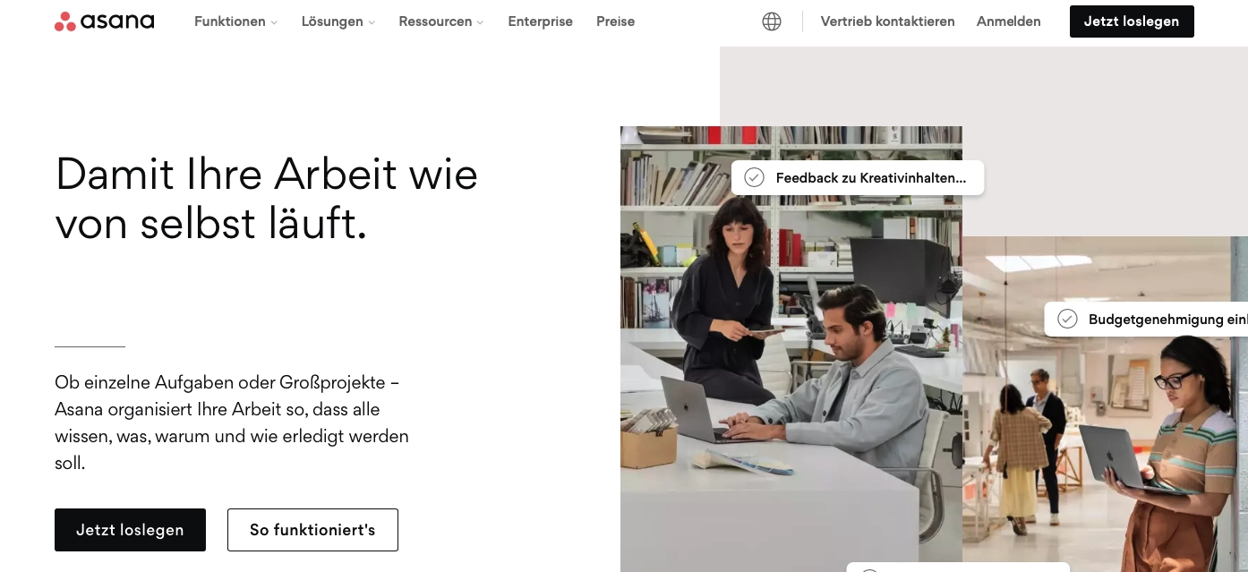 Kollaboration Tool Anbieter Asana