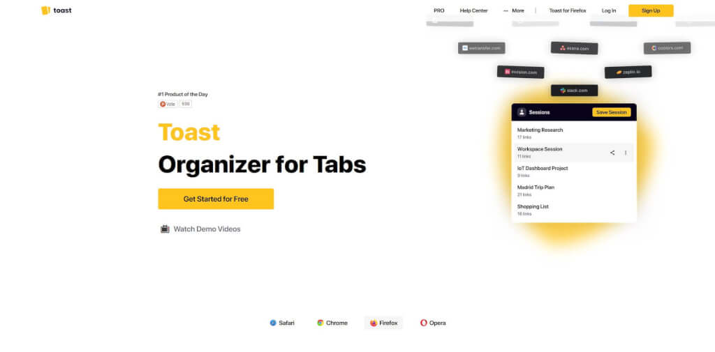 chrome tab manager firefox tab manager chrome tab management firefox tab management chrome Toast